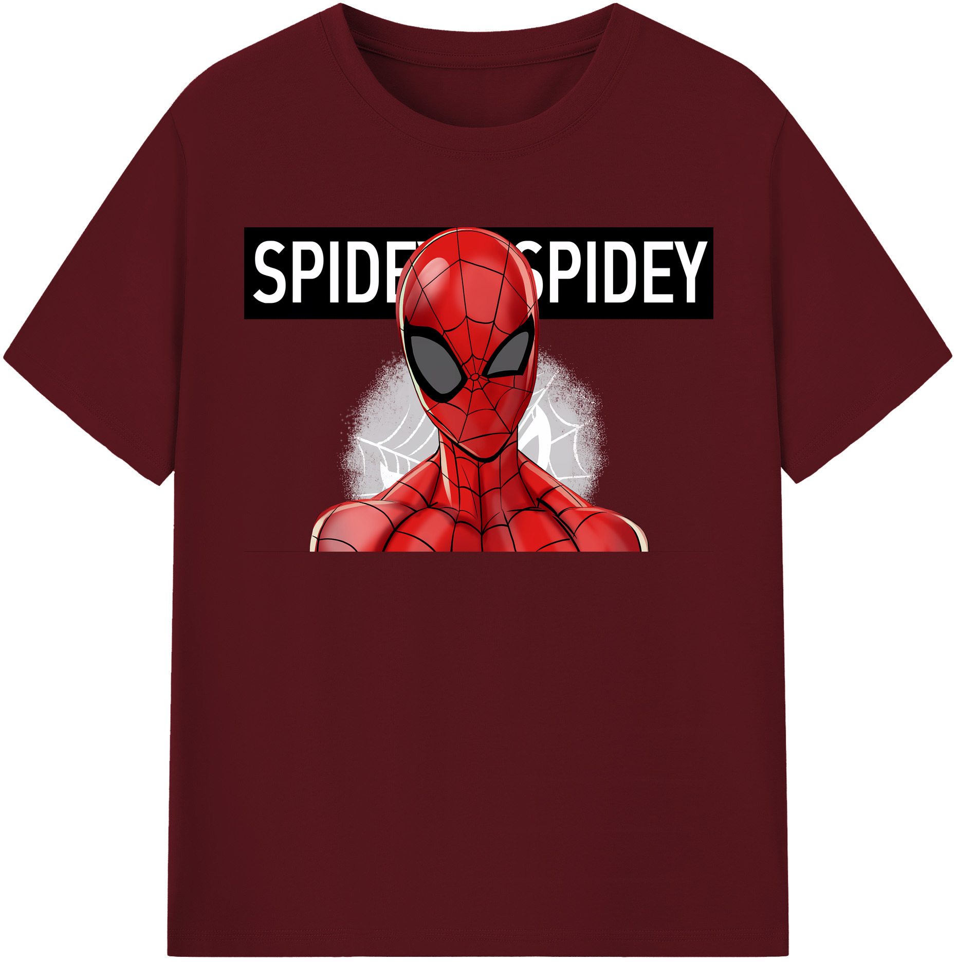 （画像用） Spider Man スパイダーマン 綿100％半袖Tシャツ（フロントプリント）